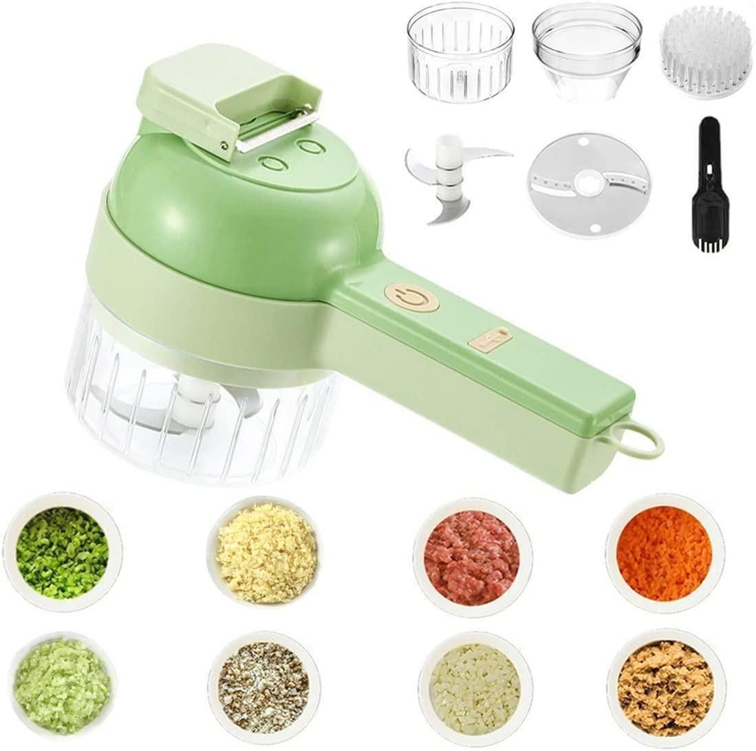 4-in-1 Electric Vegetable Chopper & Mini Food Processor