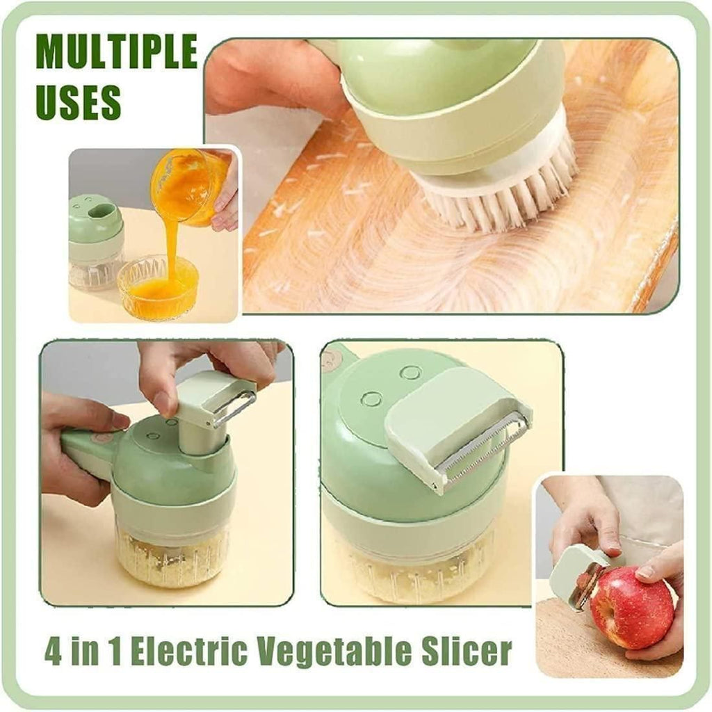 4-in-1 Electric Vegetable Chopper & Mini Food Processor