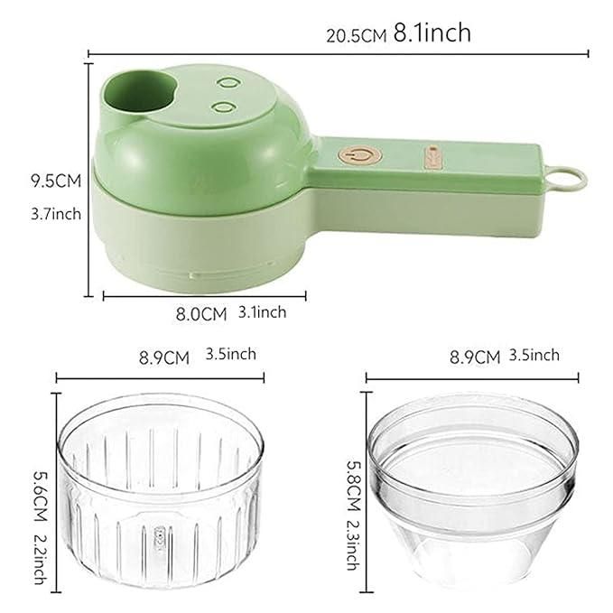 4-in-1 Electric Vegetable Chopper & Mini Food Processor