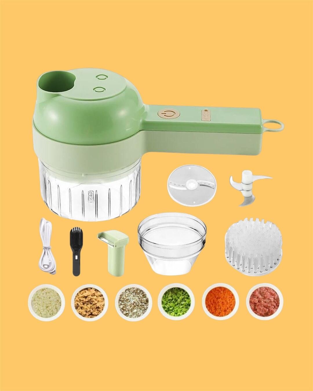 4-in-1 Electric Vegetable Chopper & Mini Food Processor