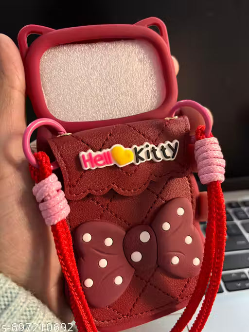 Cute Kitty Bow Wallet Back Cover for iPhone 17 – Soft Silicone Designer Case